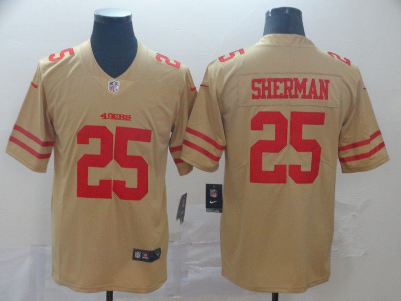 Men San Francisco 49ers 25 Sherman Nike Vapor Untouchable Limited Player NFL Jerseys